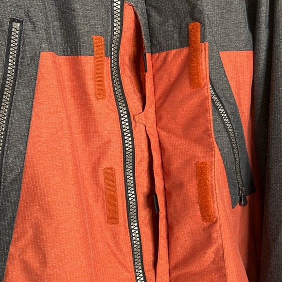 Burton Chittagong Dry Ride Jacket Mens Small Grey Orange - Picture 6 of 14